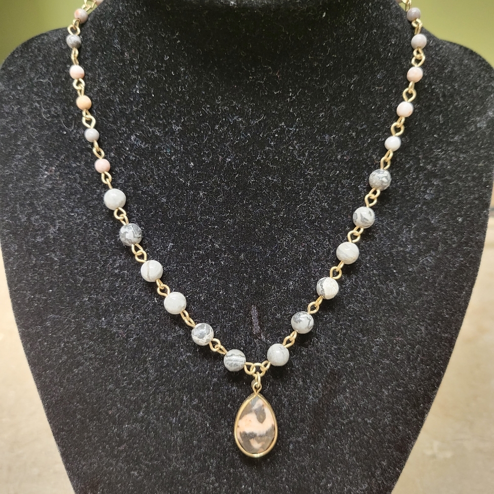 NWT Marble. Semi Precious Choker by POMINA
